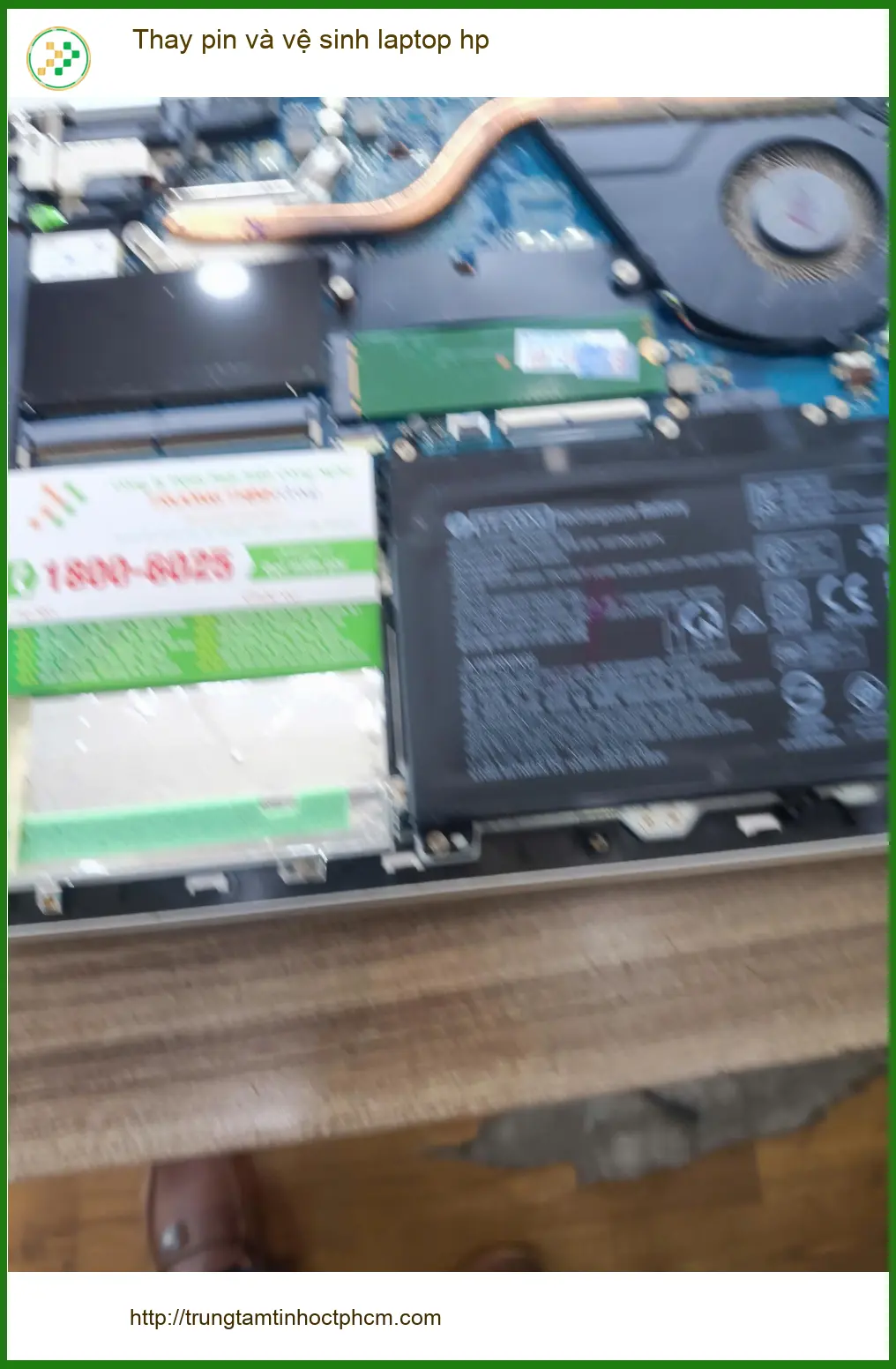 Anh Quân quản lý và ca thay pin, vệ sinh laptop hp Quận Tân Phú ảnh thực tế 1