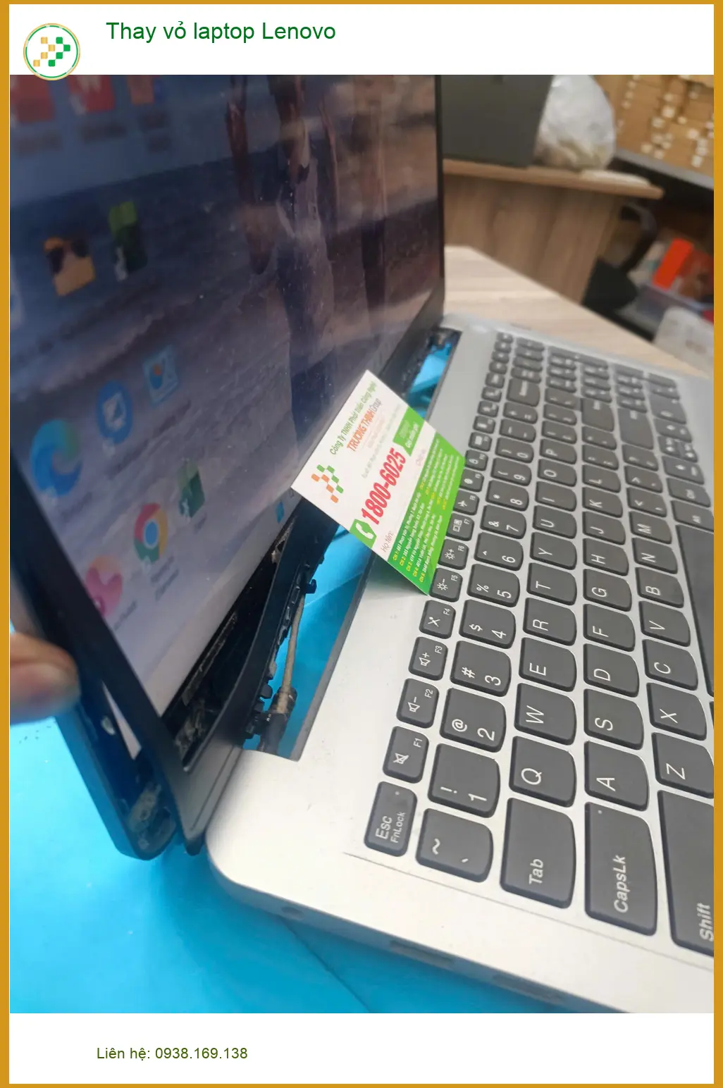 Anh Quang tìm cửa hàng thay vỏ laptop Lenovo Quận Tân Phú giá rẻ, uy tín ảnh thực tế 1