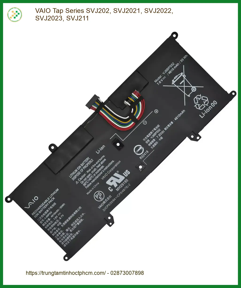 Pin Laptop VAIO Tap Series SVJ202 | Thay Nhanh, Giá Rẻ Tại TPHCM