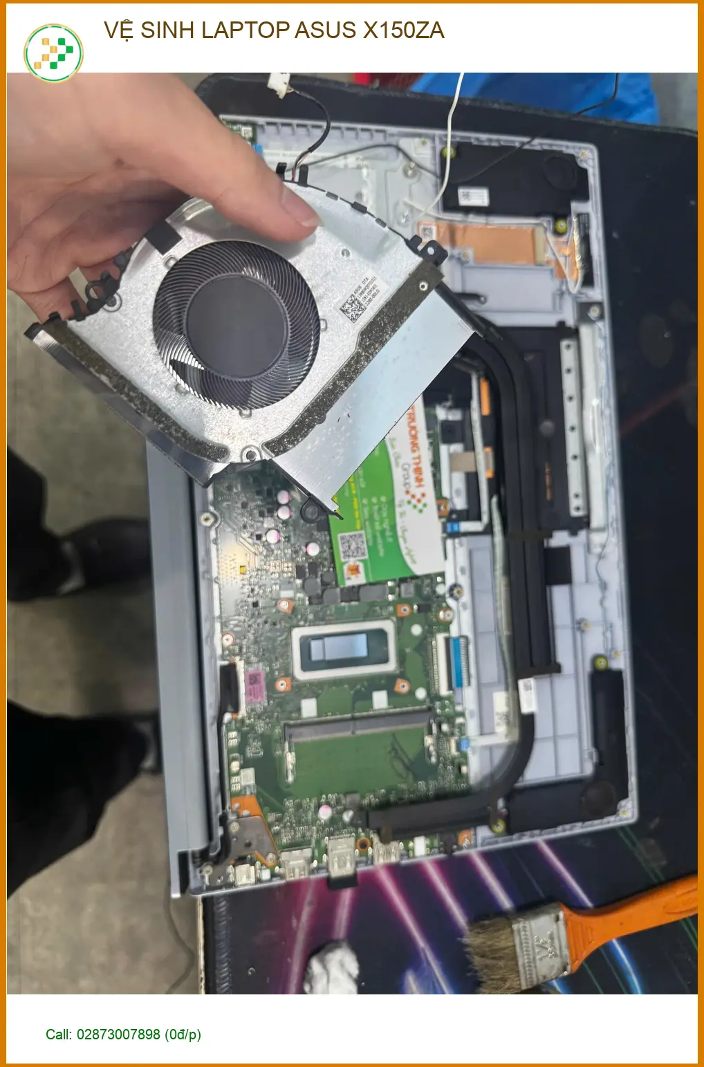 Anh Vinh streamer tìm chỗ vệ sinh laptop ASUS X150ZA Quận 10 uy tín ảnh thực tế 1