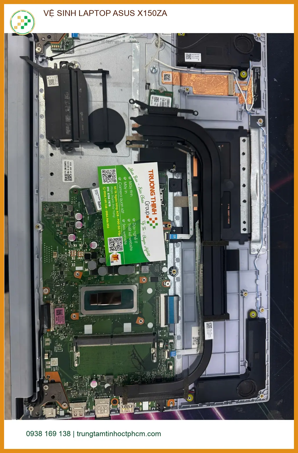 Anh Vinh streamer tìm chỗ vệ sinh laptop ASUS X150ZA Quận 10 uy tín ảnh thực tế 2