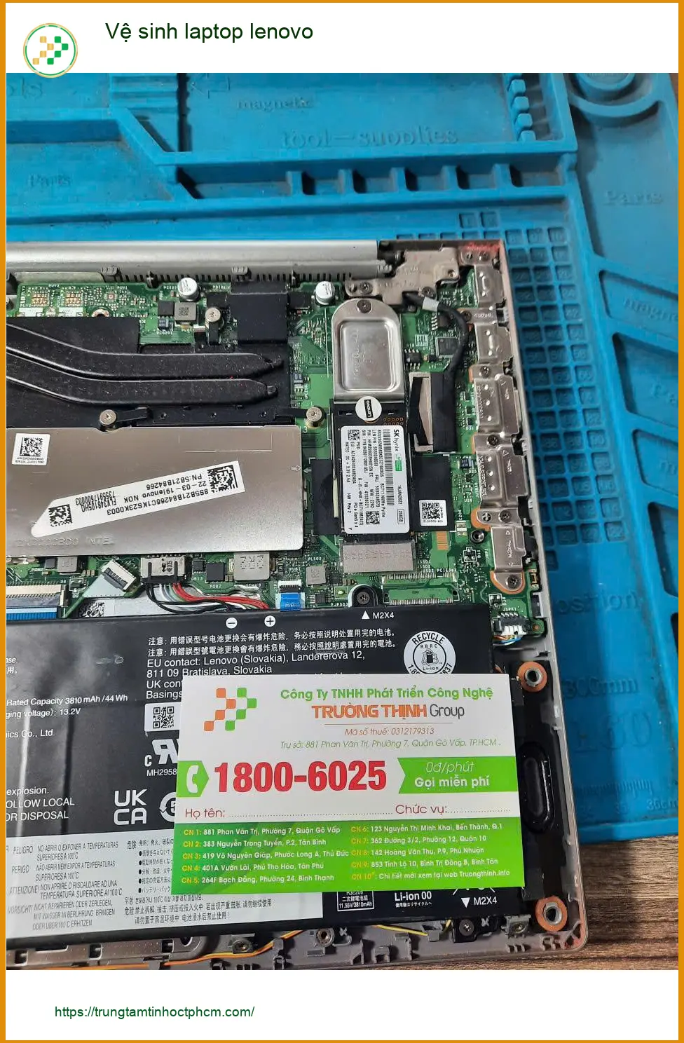 Cô Diễm ở Quận Tân Phú review dịch vụ vệ sinh laptop lenovo nhanh, giá rẻ ảnh thực tế 2