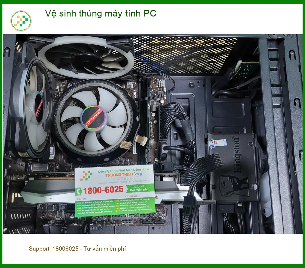 Cô Diệu giáo viên cần vệ sinh thùng máy tính PC Quận Bình Tân gấp ảnh thực tế 2