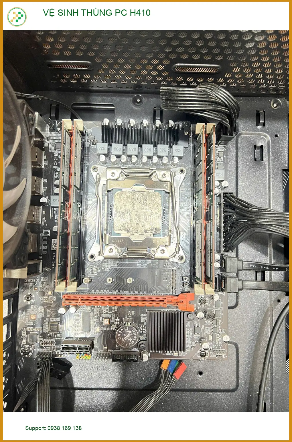 Anh Khôi ở Gò Vấp vệ sinh thùng PC H410 vì máy nóng - Dịch vụ uy tín ảnh thực tế 1
