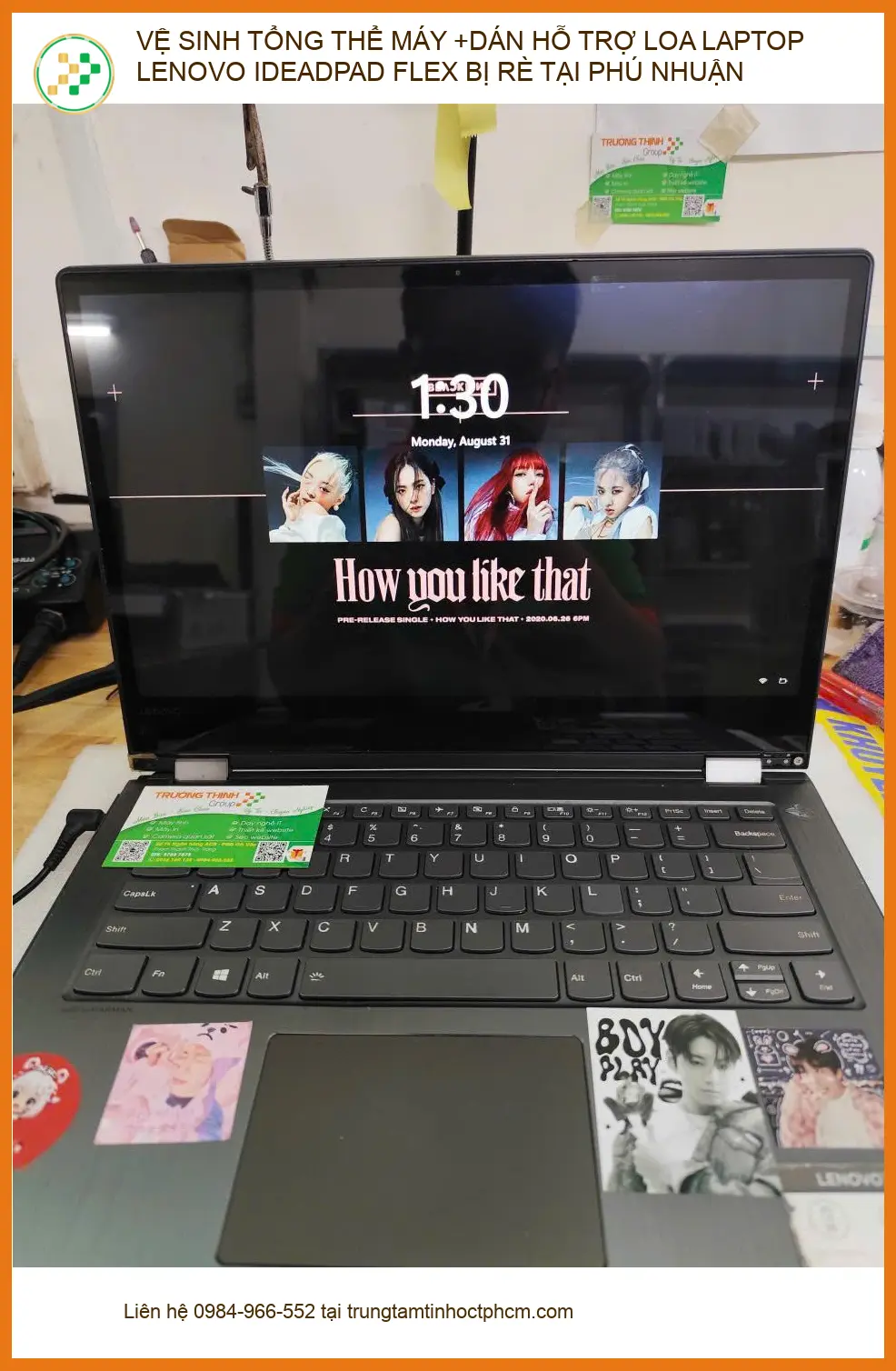 Bác Long tìm chỗ vệ sinh loa Laptop Lenovo Ideapad Flex rè Phú Nhuận ảnh thực tế 1