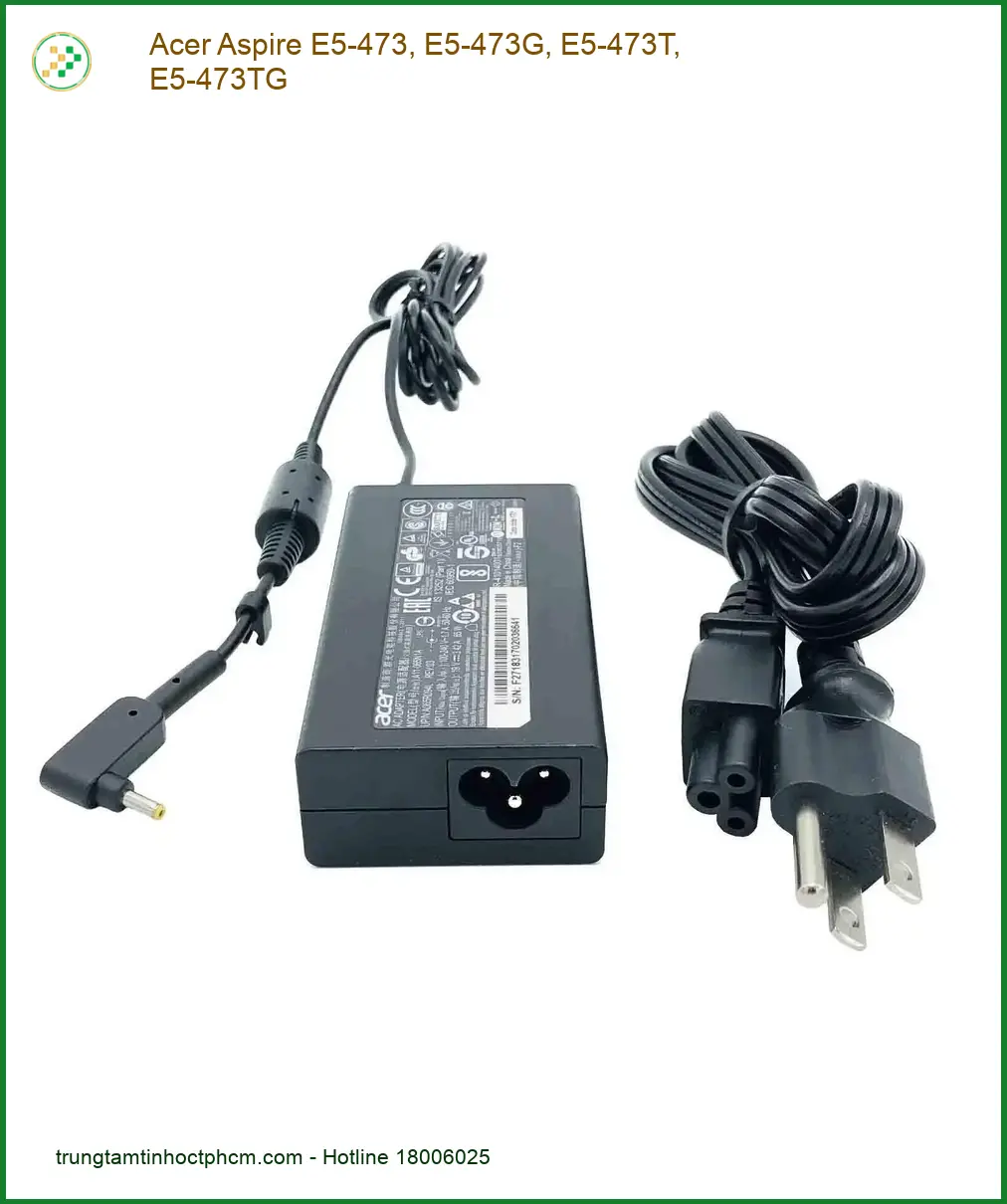 Sạc Laptop Acer Aspire E5-473 - Thay Sạc Laptop Lấy Liền - Giá Rẻ TPHCM