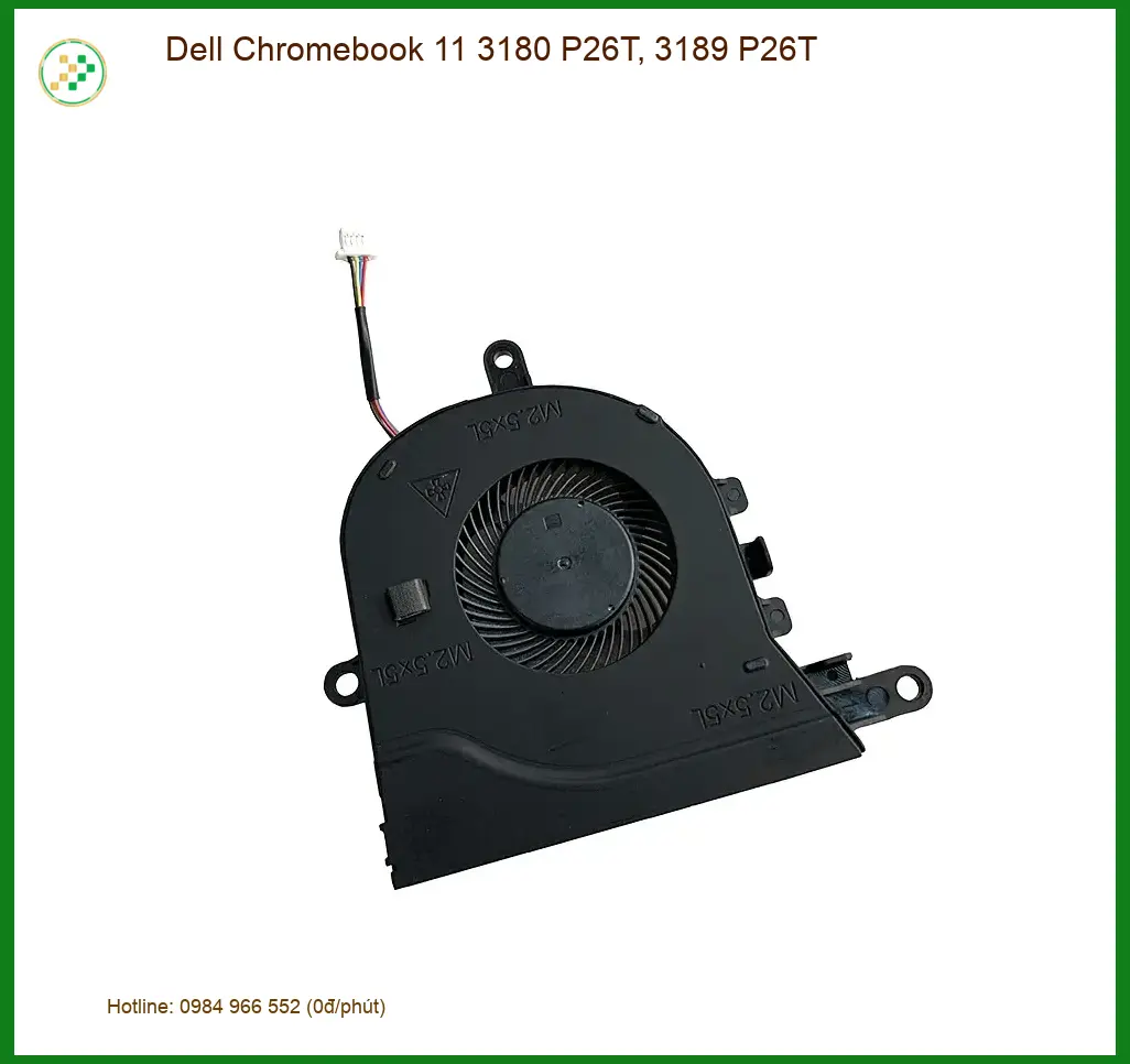 Quạt Laptop DELL Chromebook 11 3180 P26T, 3189 P26T - Thay Giá Rẻ Lấy Liền TPHCM