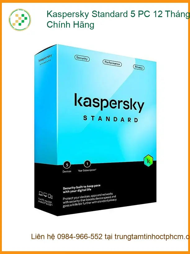 Kaspersky Standard 5 PC 12 Tháng - Giá Rẻ TPHCM | Giao Nhanh Tận Nơi