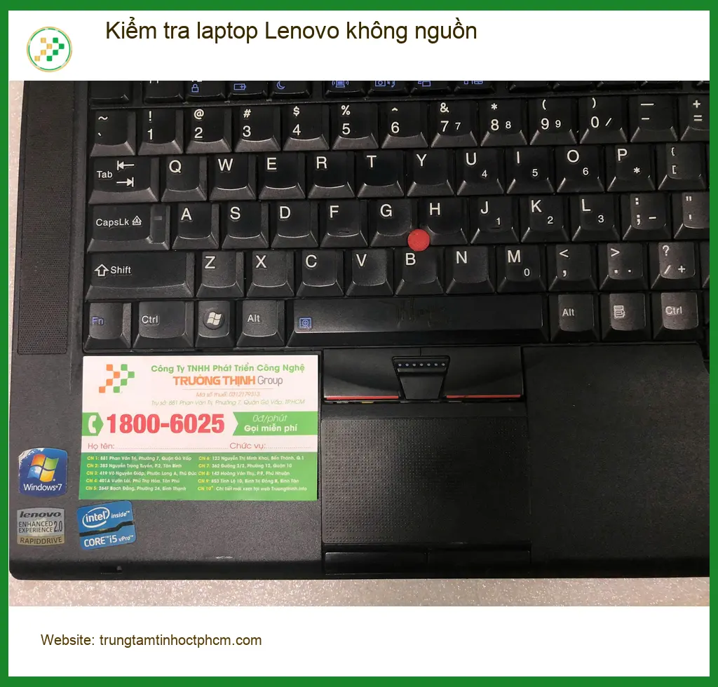 Anh Tín kiến trúc sư ở Bình Tân gặp sự cố laptop Lenovo mất nguồn ảnh thực tế 1