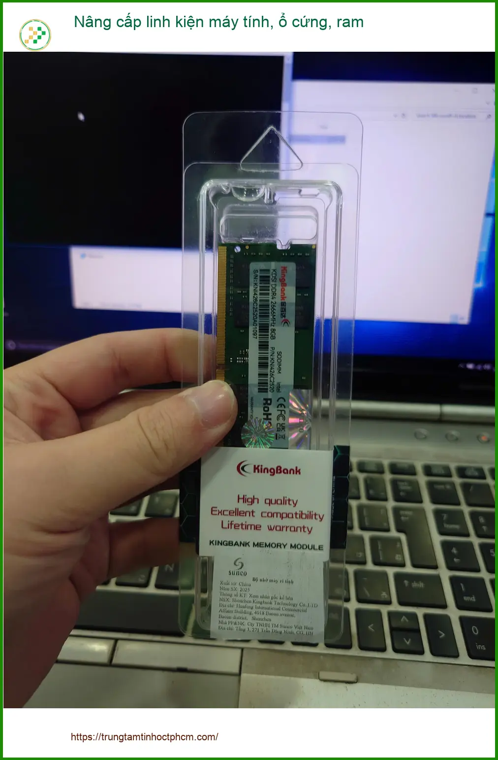 Anh Quốc chuyên viên dựng phim review nâng cấp ổ cứng, ram máy tính tại Quận 7 ảnh thực tế 1