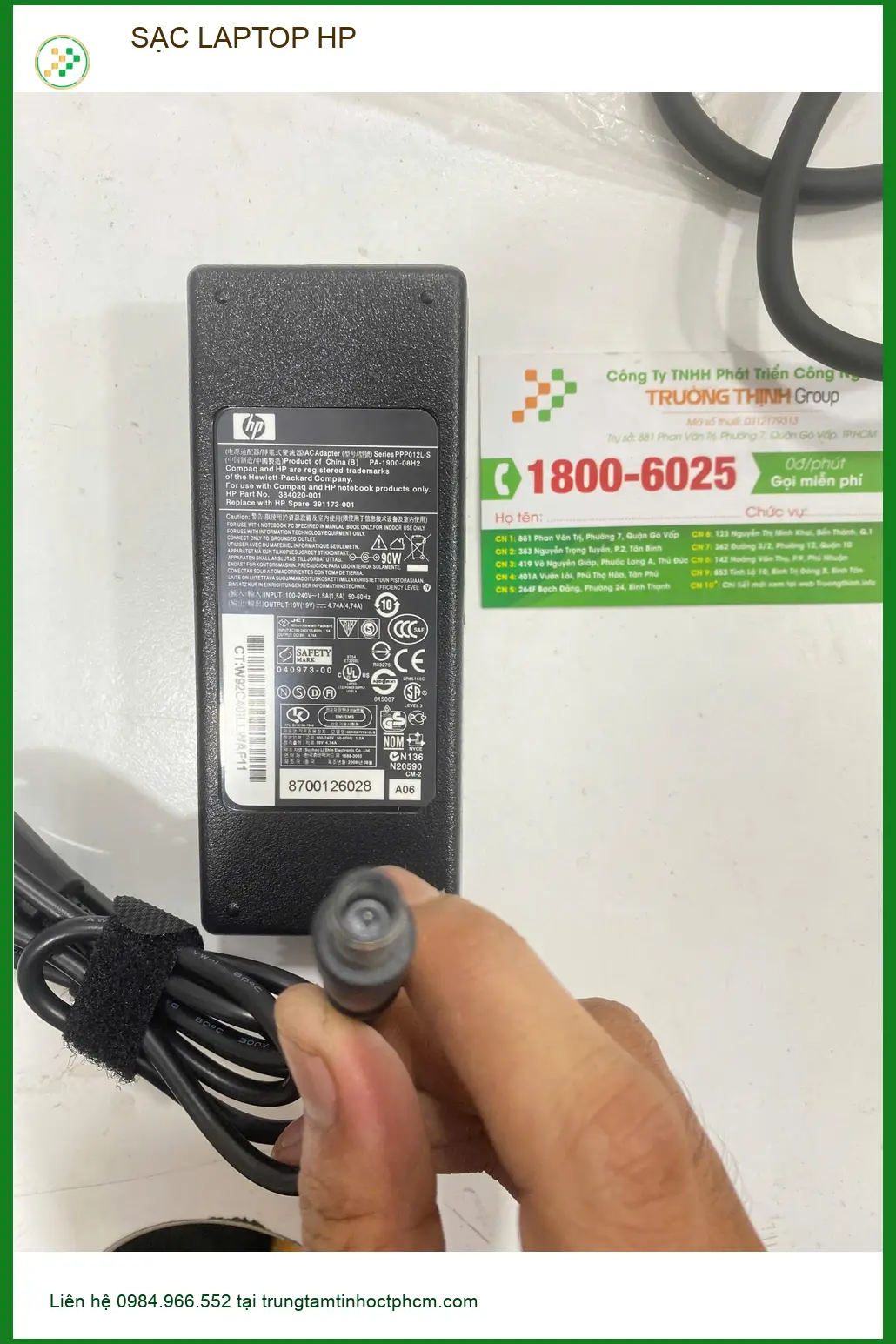 Anh Đạt kiến trúc sư tìm Sạc Laptop HP Quận Gò Vấp - Cửa hàng uy tín ảnh thực tế 1