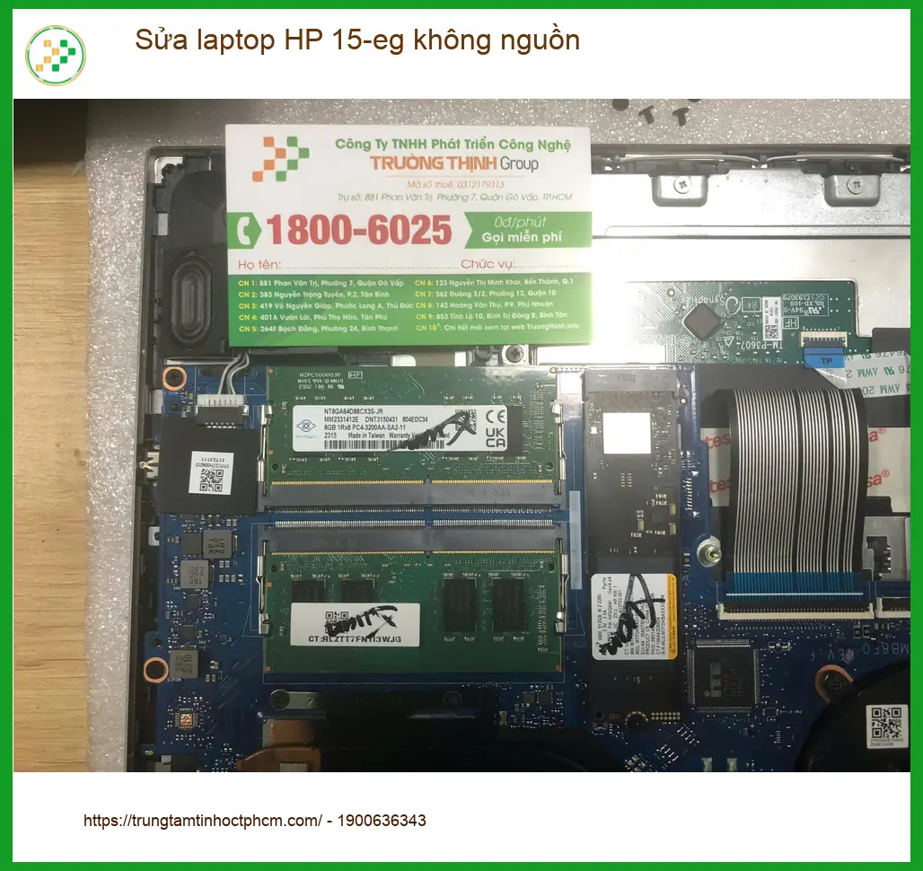 Anh Tùng gấp tìm tiệm sửa laptop HP 15-eg không nguồn Quận Bình Tân ảnh thực tế 1