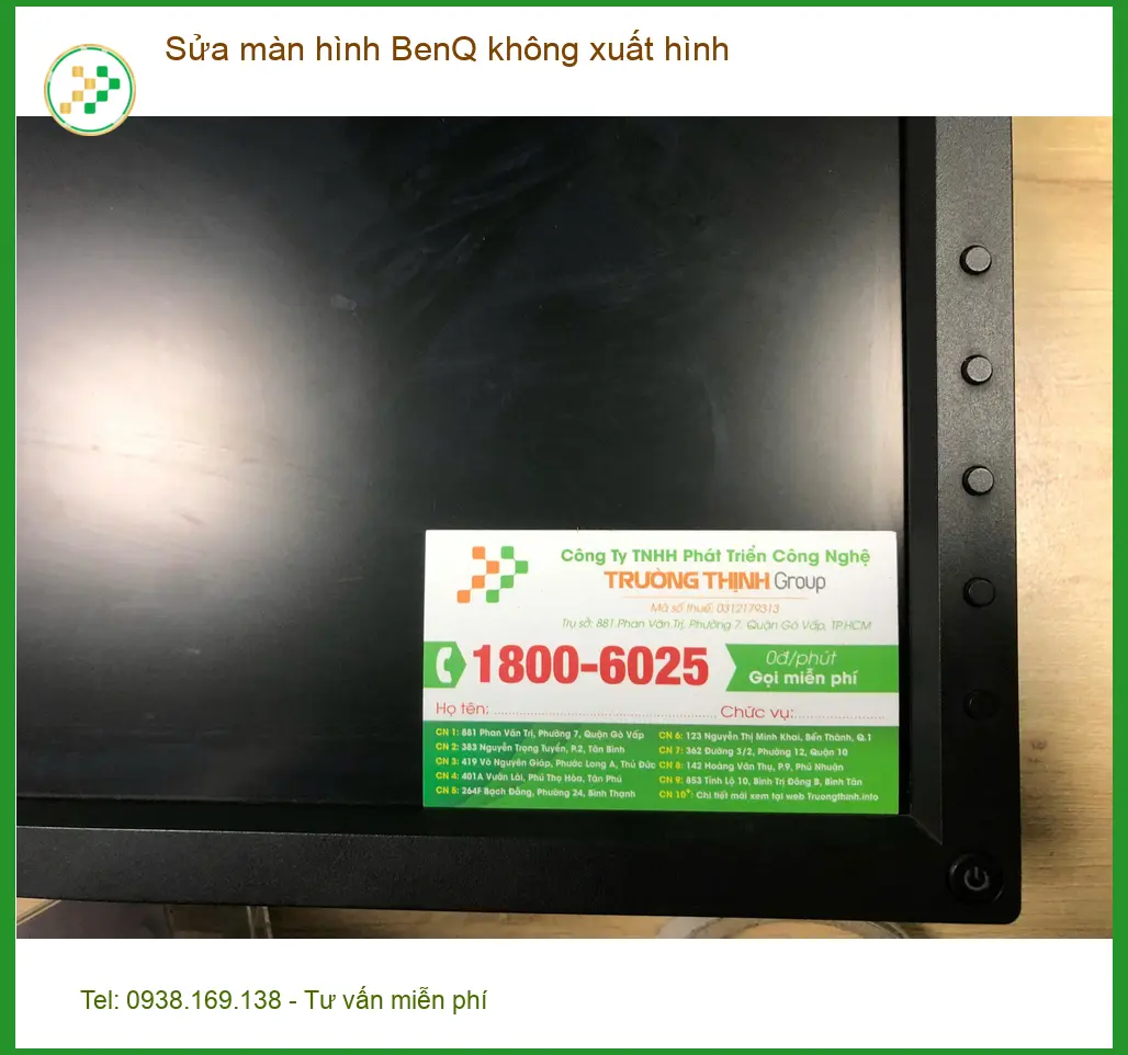 Dịch vụ sửa màn hình BenQ không xuất hình Quận Bình Tân - Anh Phi ảnh thực tế 1