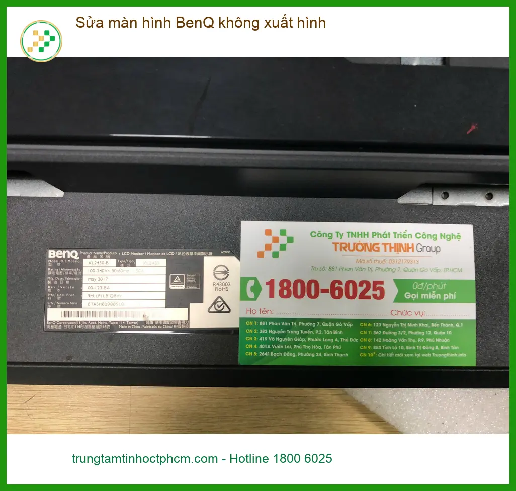 Dịch vụ sửa màn hình BenQ không xuất hình Quận Bình Tân - Anh Phi ảnh thực tế 2