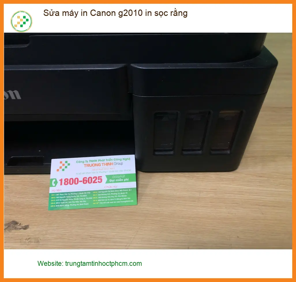 Dịch vụ sửa máy in Canon g2010 in sọc ở Quận Bình Tân - Cô Thanh kế toán ảnh thực tế 1