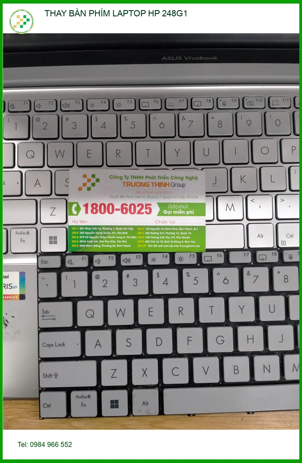 Tiệm thay bàn phím laptop HP 248G1 Quận 12 lấy ngay - Chú Quang ảnh thực tế 1