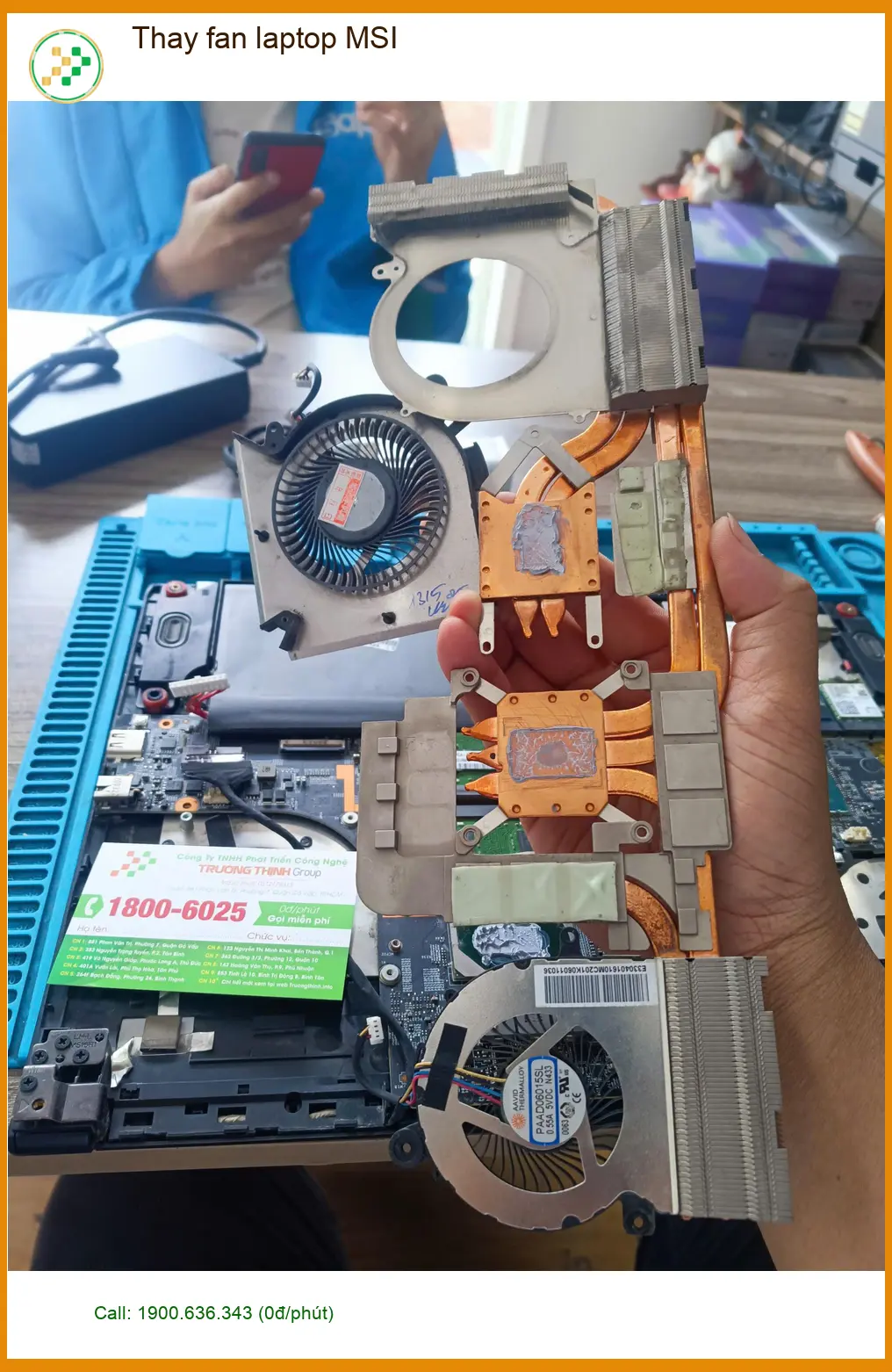 Anh Quân kiến trúc sư review: Cửa hàng Thay fan laptop MSI Quận Tân Phú uy tín, lấy ngay ảnh thực tế 1