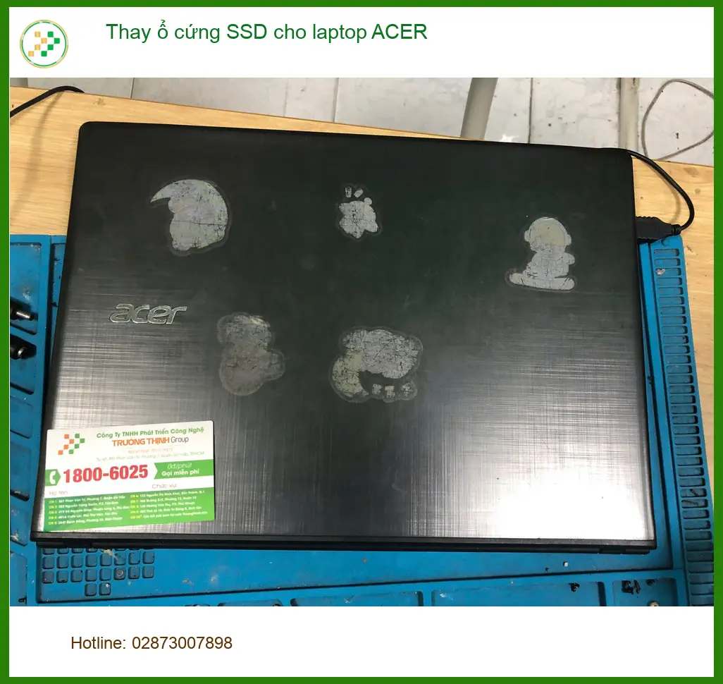 Chị Kiều thiết kế - Thay ổ cứng SSD laptop ACER Quận Bình Tân lấy ngay ảnh thực tế 2