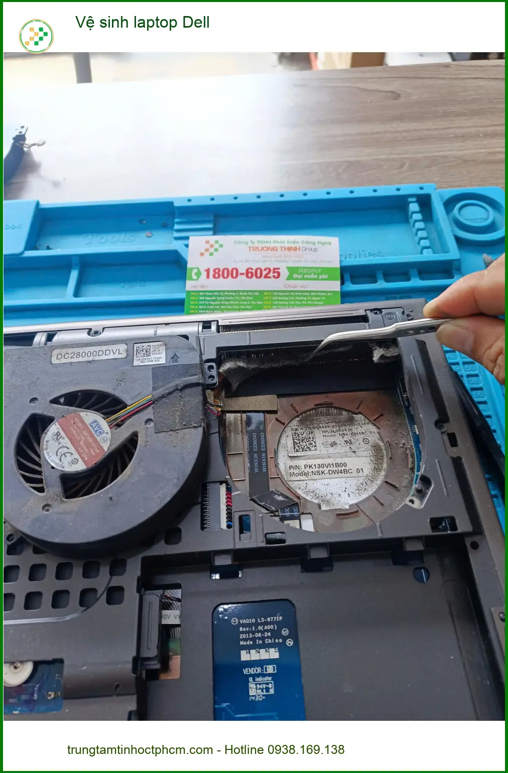 Anh Kiên ở Tân Phú vệ sinh laptop Dell - Trung tâm uy tín lấy ngay ảnh thực tế 2