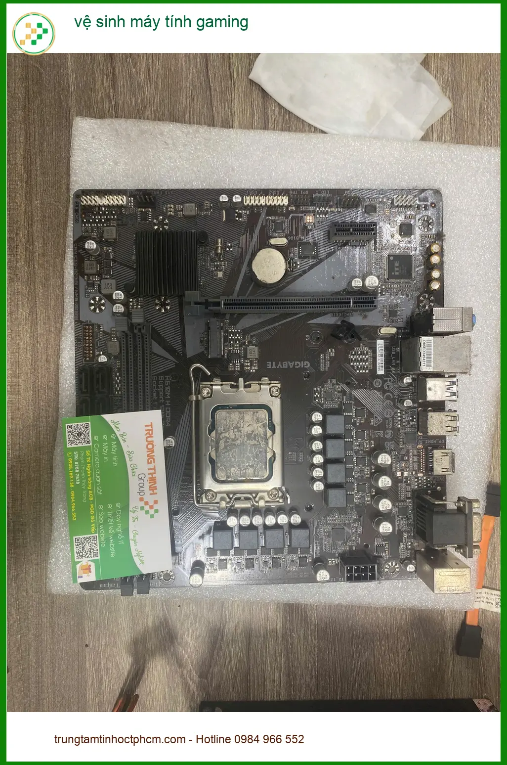 Anh Quang kỹ thuật viên vệ sinh máy tính gaming Quận Bình Thạnh ảnh thực tế 2