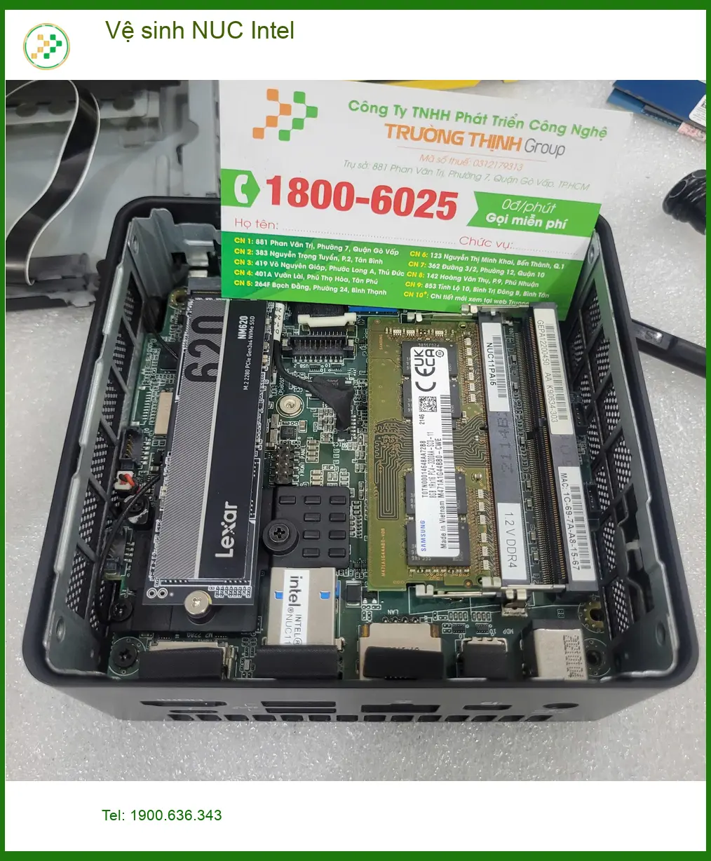 Anh Quốc kỹ sư tại Tân Bình review dịch vụ vệ sinh NUC Intel ảnh thực tế 1