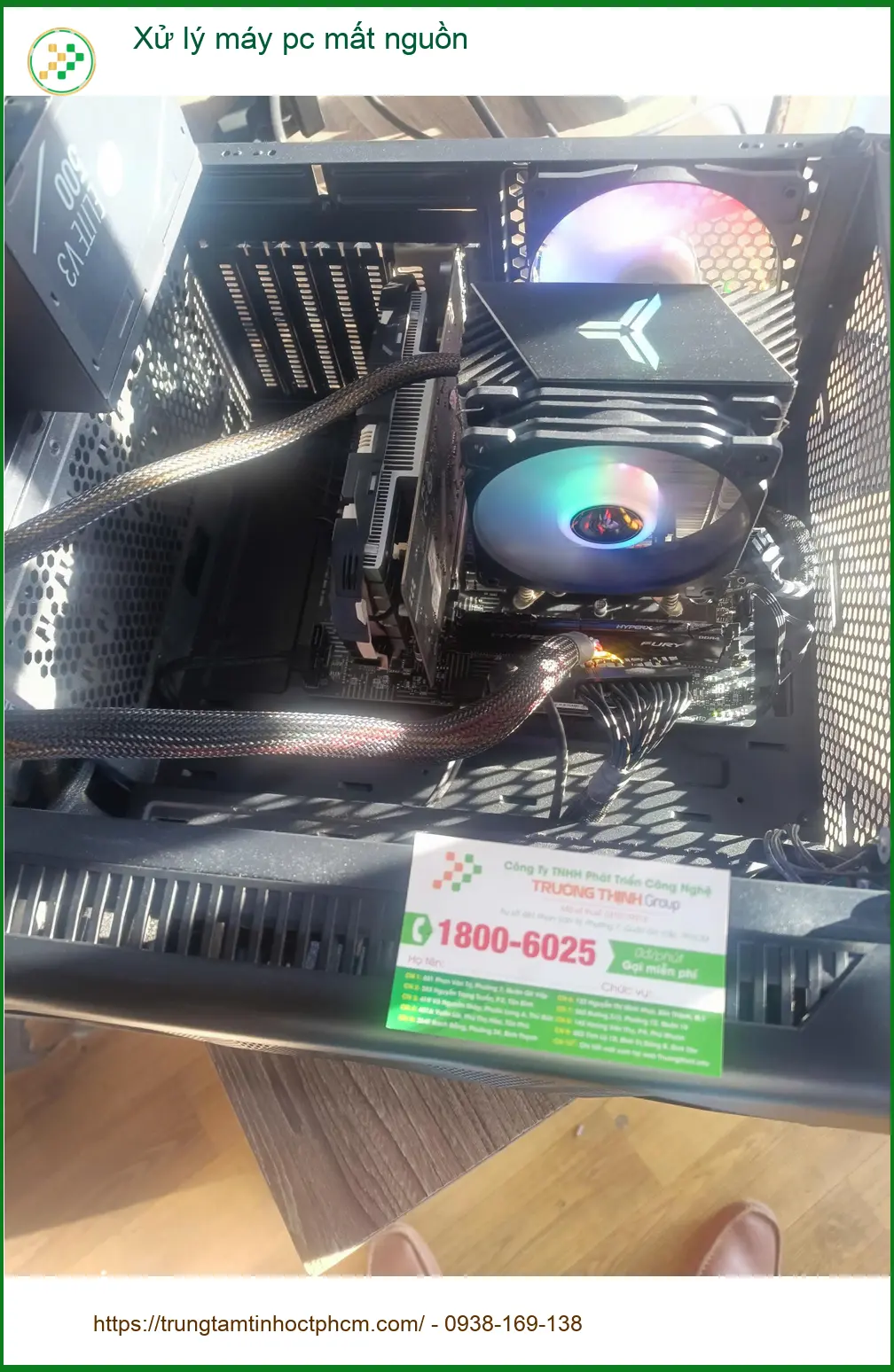 Anh Khánh tìm chỗ sửa máy pc mất nguồn Quận Tân Phú lấy ngay ảnh thực tế 1